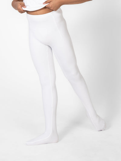 Precision Fit White Convertible Ballet Tights - BOYS