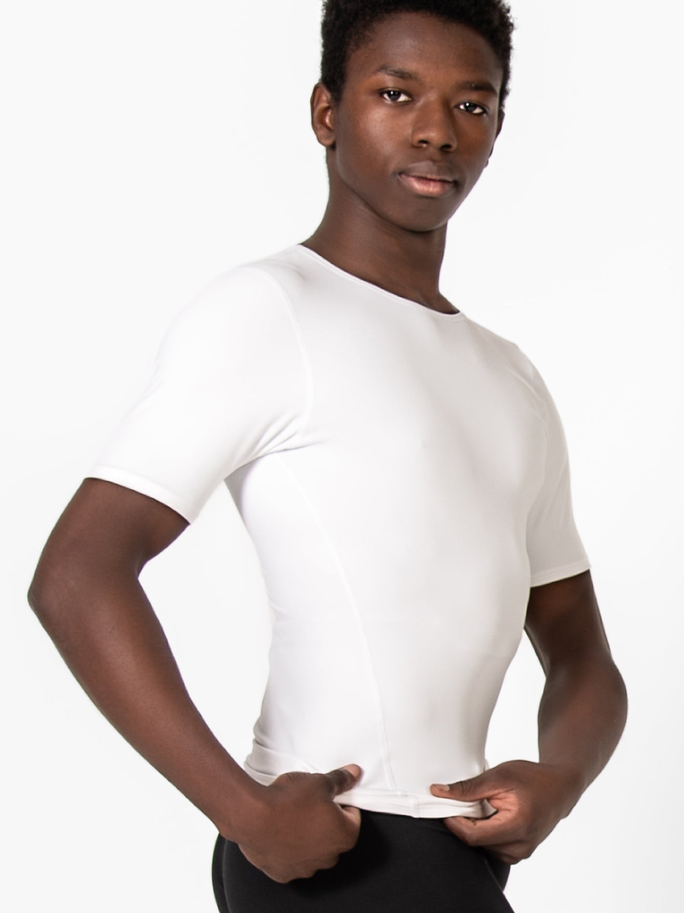 men's white ballet shirt