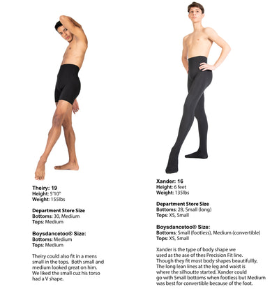 Precision Fit Footless Ballet Tights - MENS