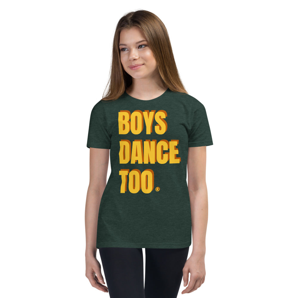 Boysdancetoo® Bold Print Youth Short Sleeve T-Shirt